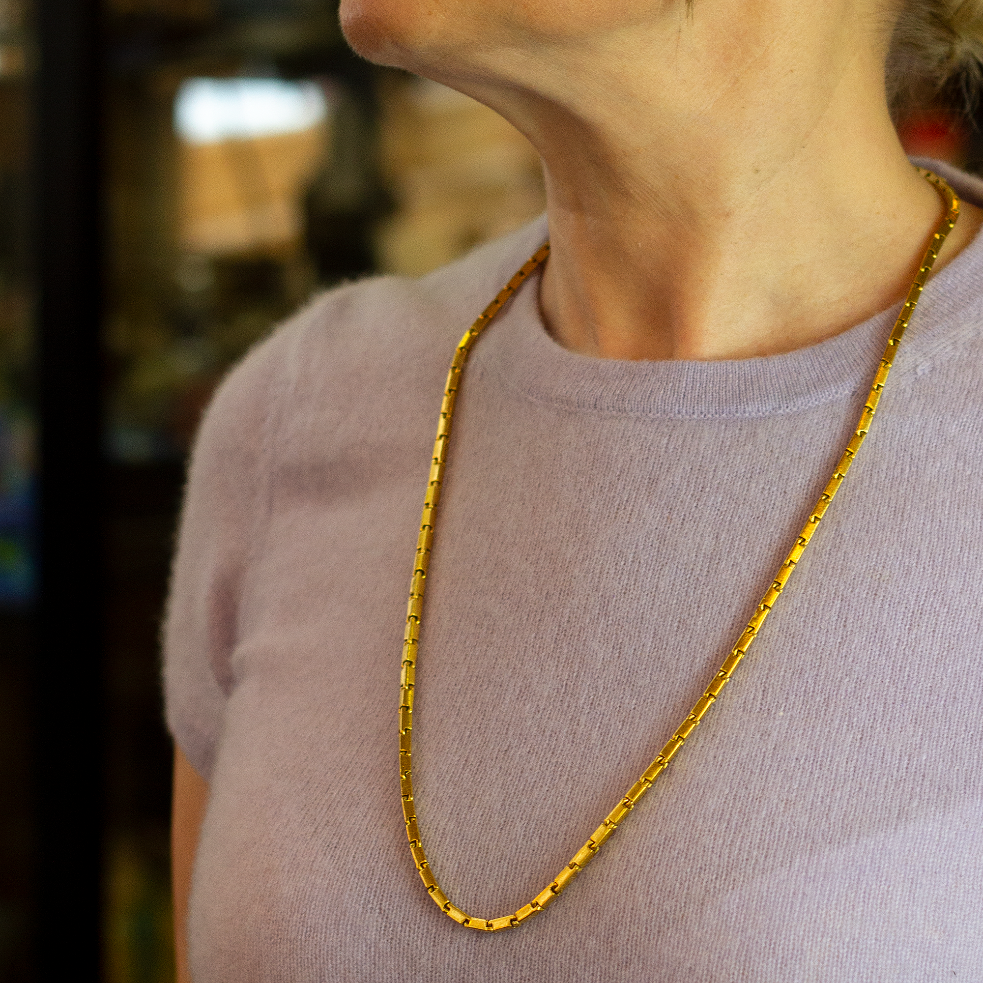 Classic 24kt Gold Thai Baht Necklace The Antique Guild