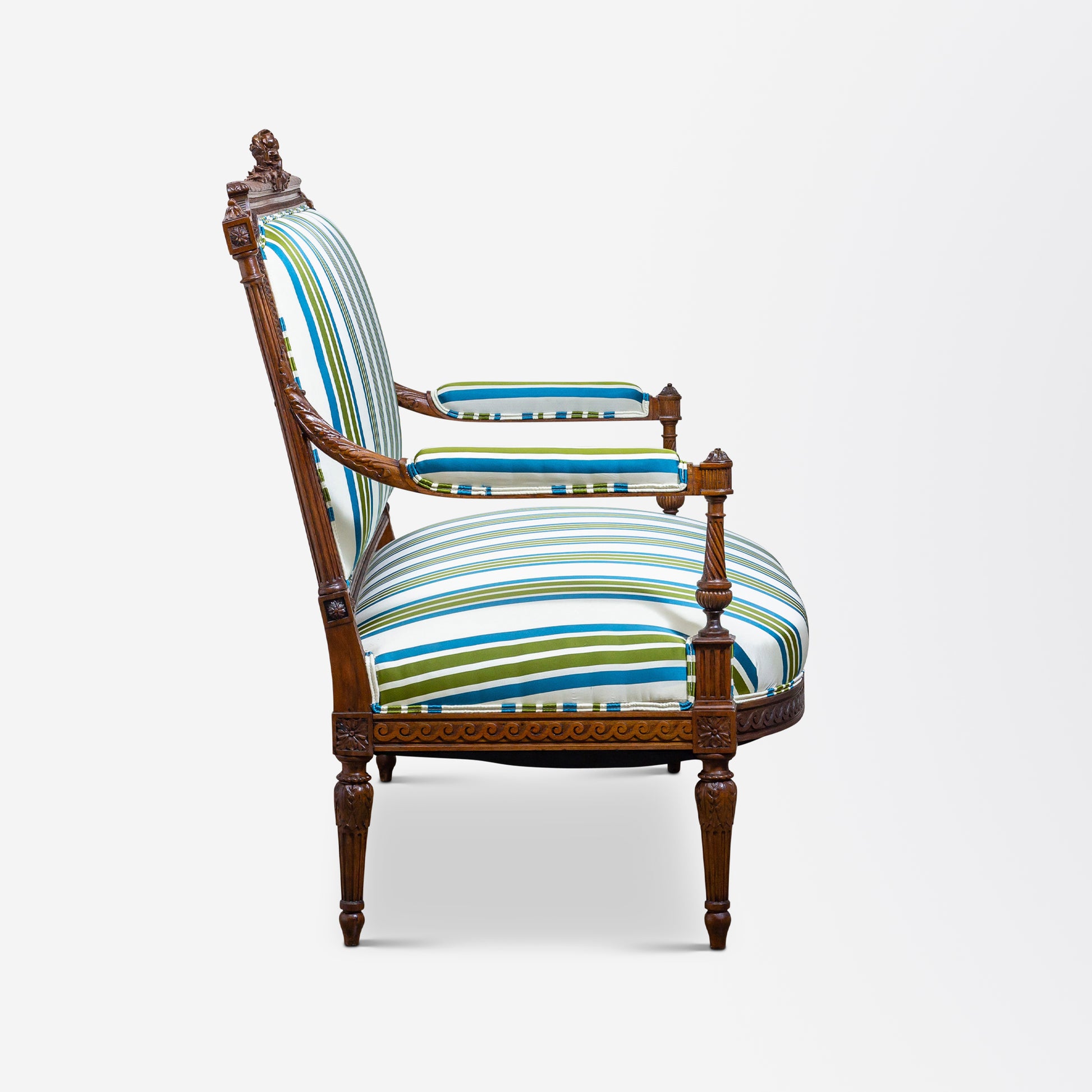 18th Century, French, Louis XVI Walnut Settee