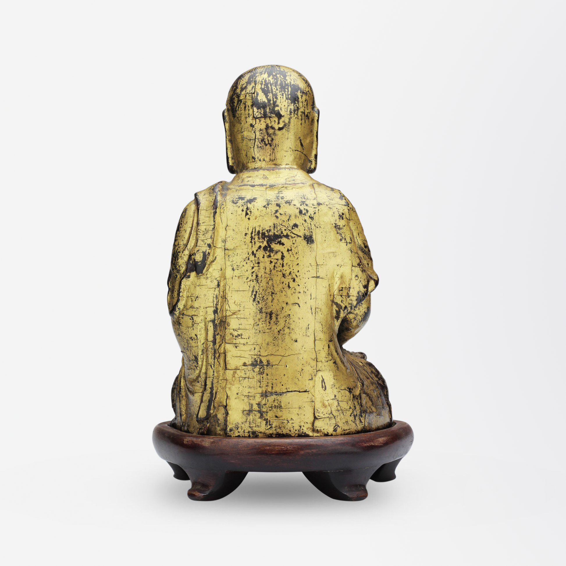 15th Century Chinese Carved and Gilt Gold Luohan