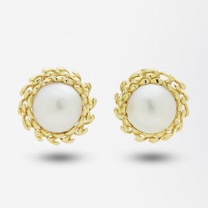 18kt Gold Mabe Pearl Earrings