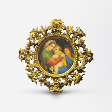 Load image into Gallery viewer, 19th Century Italian Painted Porcelain &#39;Madonna Della Seggiola&#39;