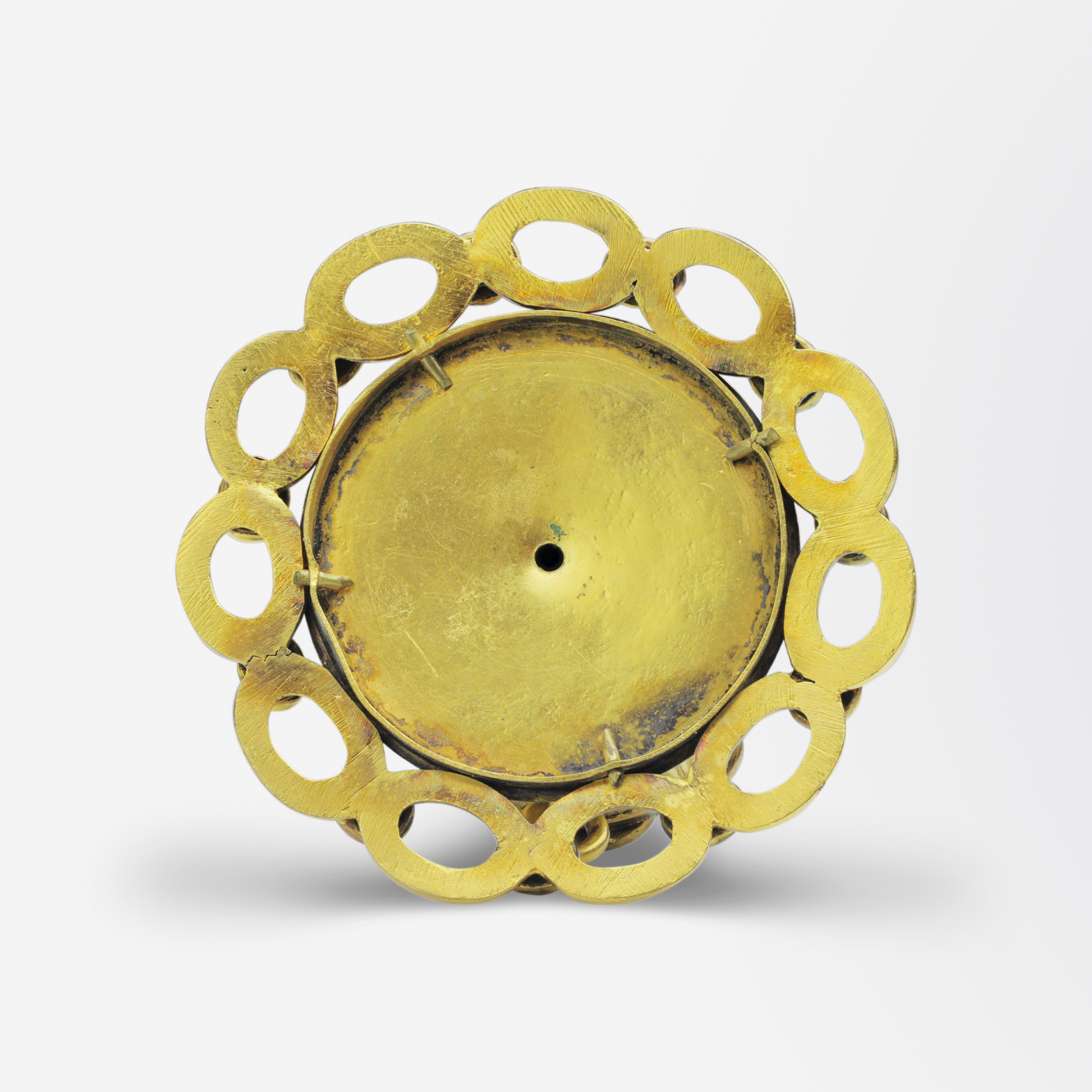 Ensemble de bureau trois pièces en bronze doré avec cabochons de malachite