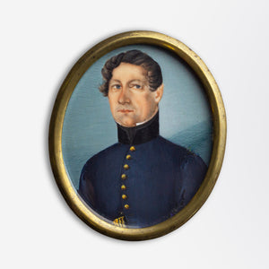 Miniature Portrait on Ivory of a Navy Officer