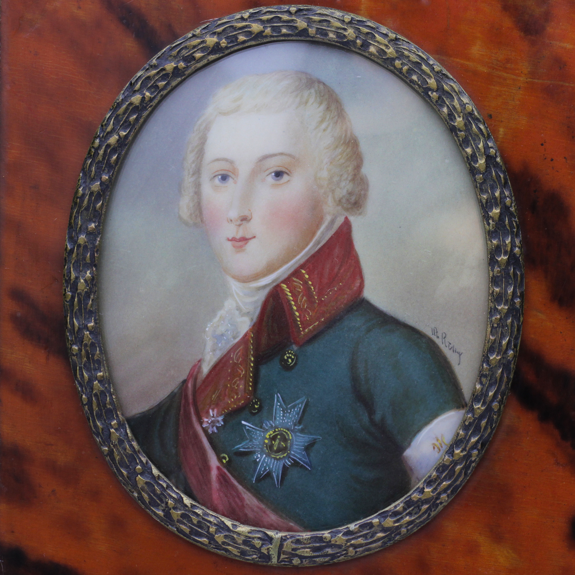 Paire de portraits miniatures français