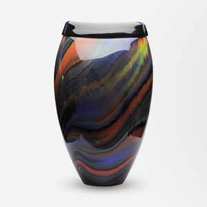 Polychromatic Marbled Glass Vase by Missoni
