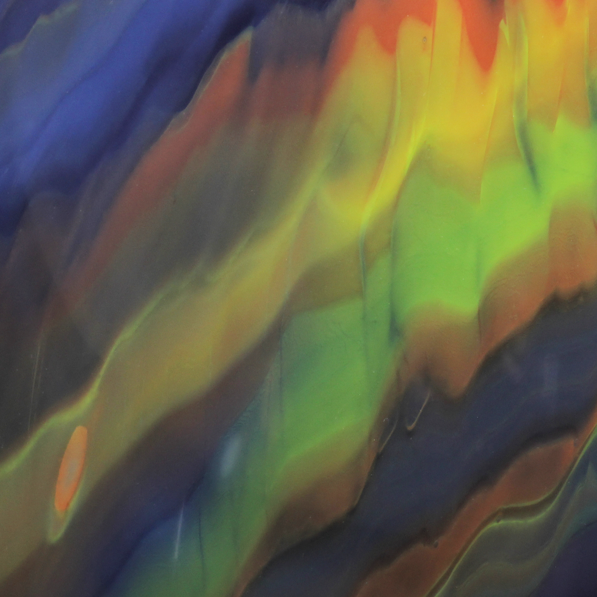 Vase en verre marbré polychrome de Missoni