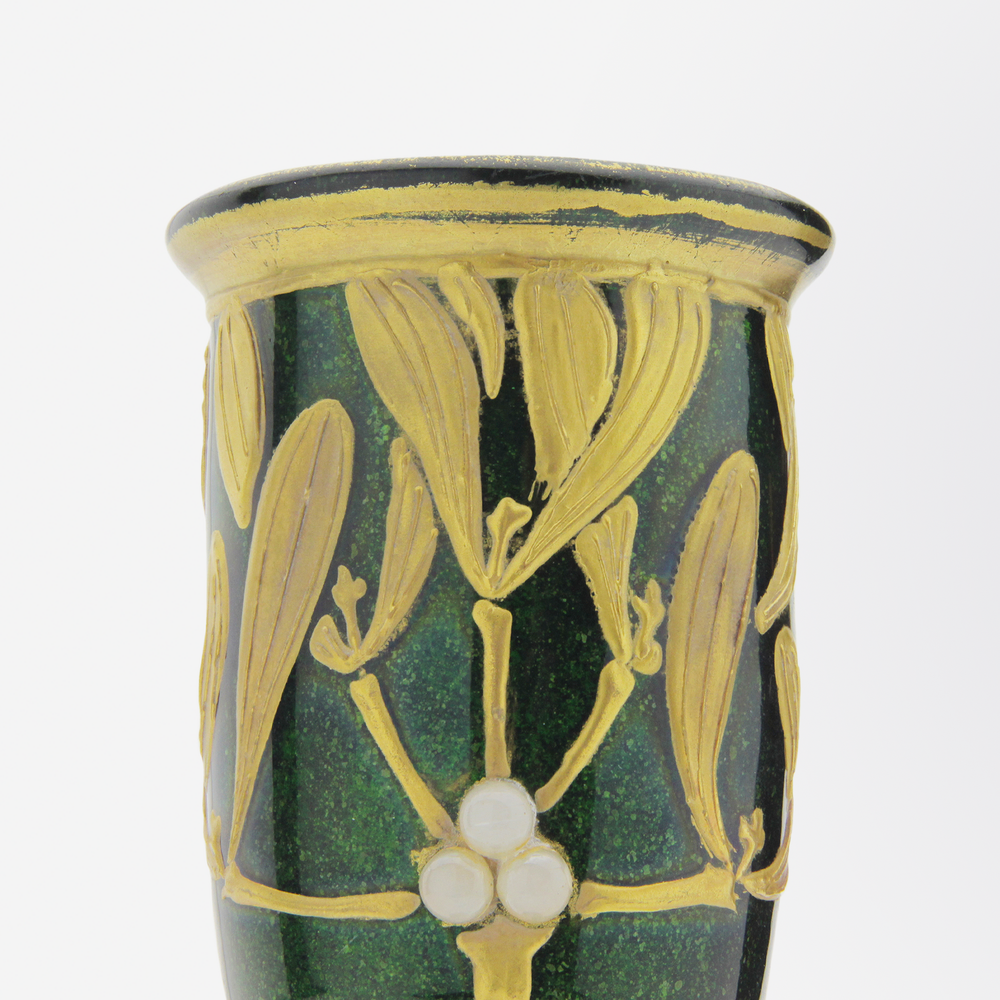 Vase à gui en aventurine verte