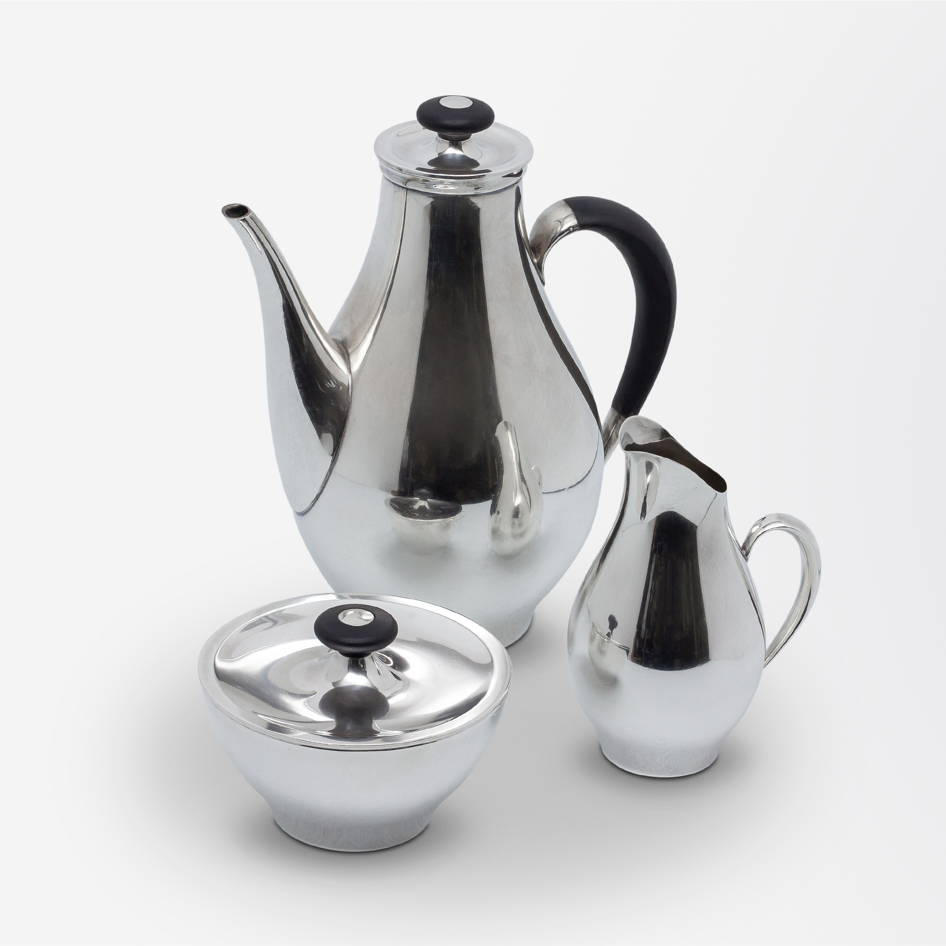 Three Piece Sterling Silver 'Directional' Pattern Coffee Set by Gorham