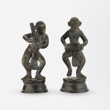 Load image into Gallery viewer, Pair of Indian Bronze Monkey Figures
