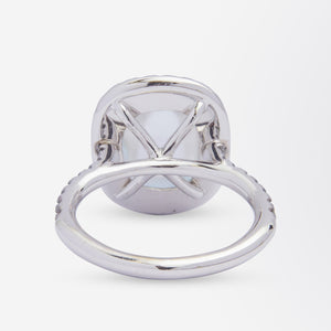18kt White Gold, Diamond & Moonstone Ring