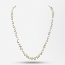 Load image into Gallery viewer, Strand of 85 Natural Pearls With 15kt Gold and Diamond Clasp