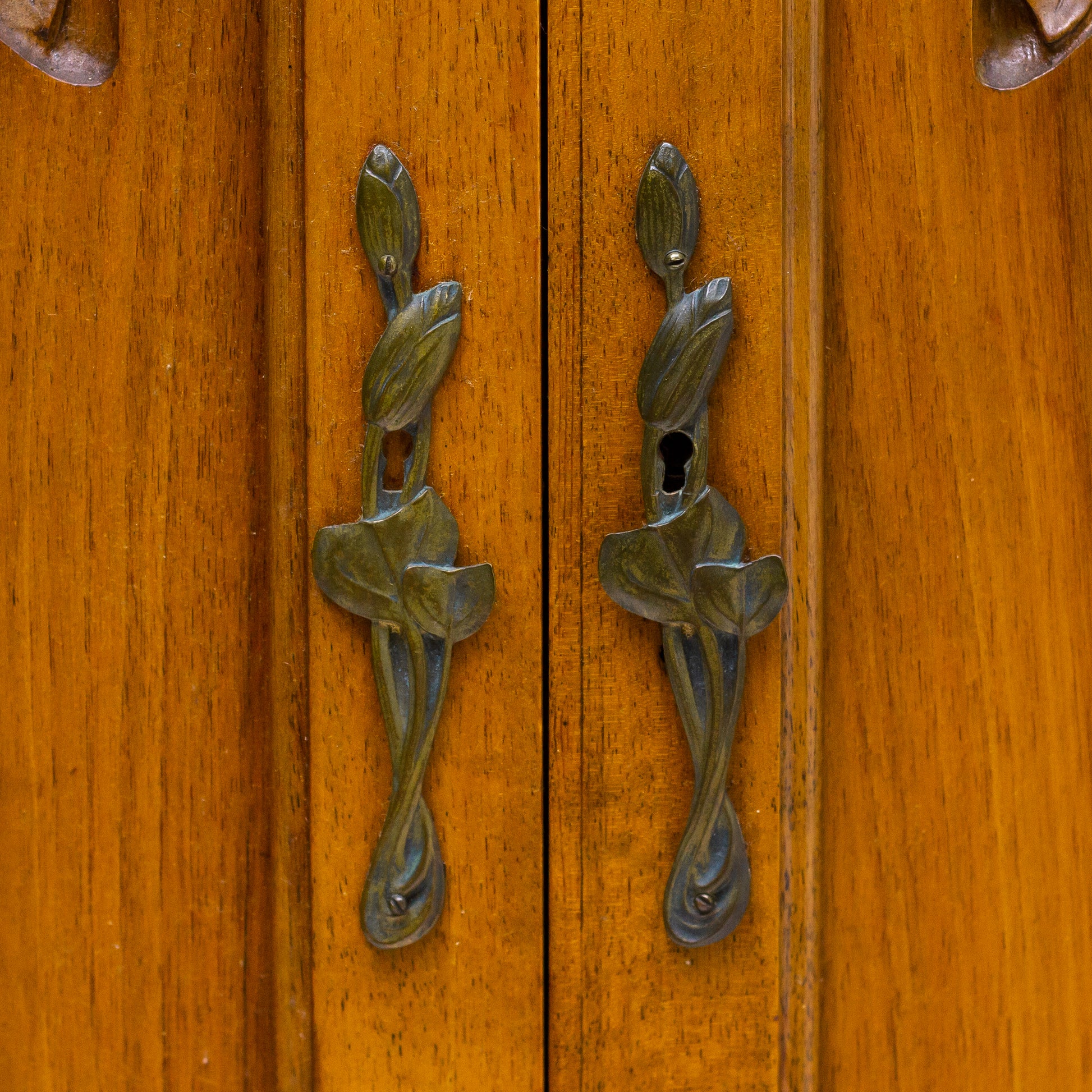 French Art Nouveau Carved Walnut Buffet