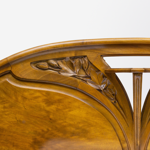 French Art Nouveau Carved Walnut Buffet