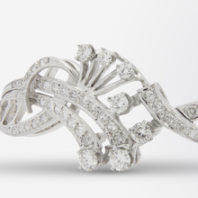 Load image into Gallery viewer, 14kt White Gold &amp; Diamond Bangle in Art Nouveau Style