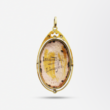 Load image into Gallery viewer, 14kt Gold Pendant with Enamelled Portrait and Diamonds