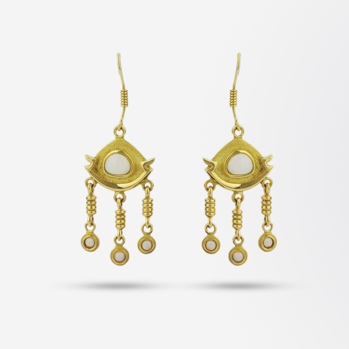 18kt Yellow Gold and Opal Earrings
