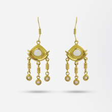 Load image into Gallery viewer, 18kt Yellow Gold and Opal Earrings