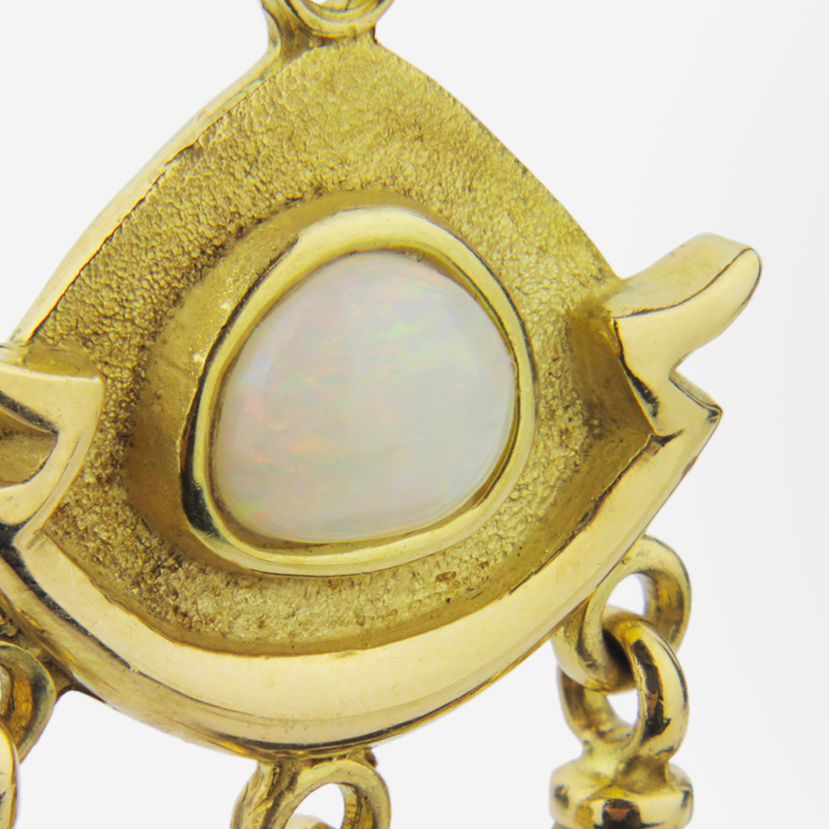 18kt Yellow Gold and Opal Earrings