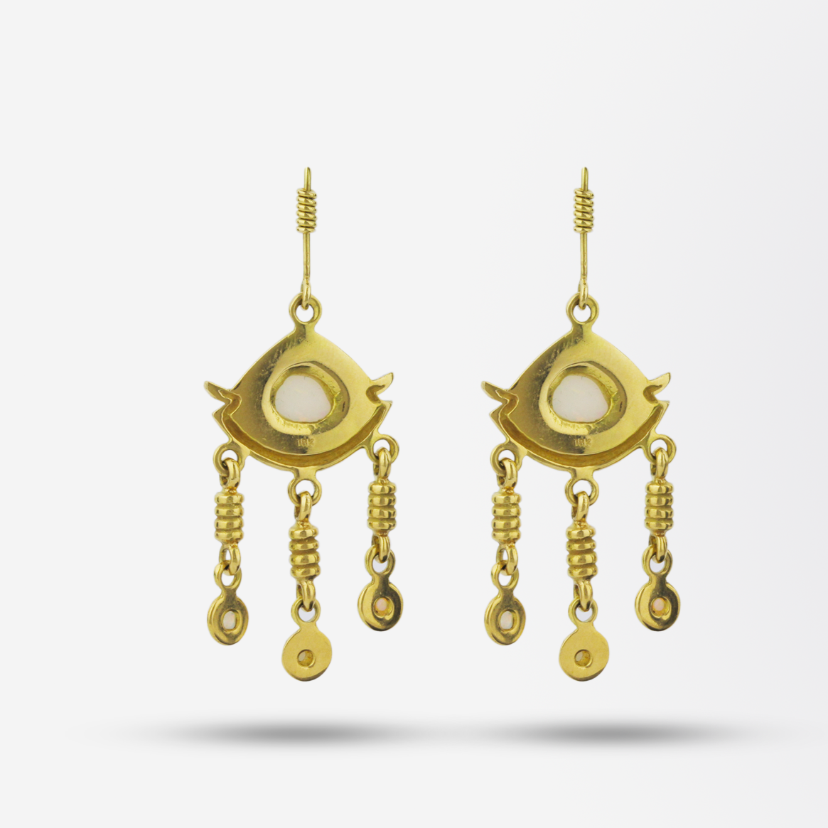 18kt Yellow Gold and Opal Earrings