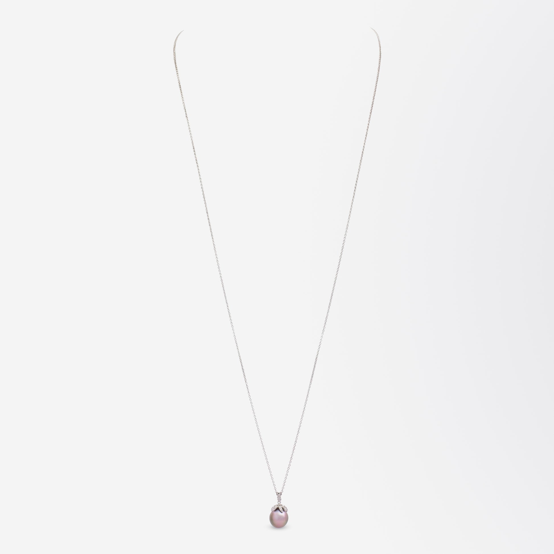 Tiffany & Co, Platinum 'Fireworks', Tahitian Pearl & Diamond Necklace