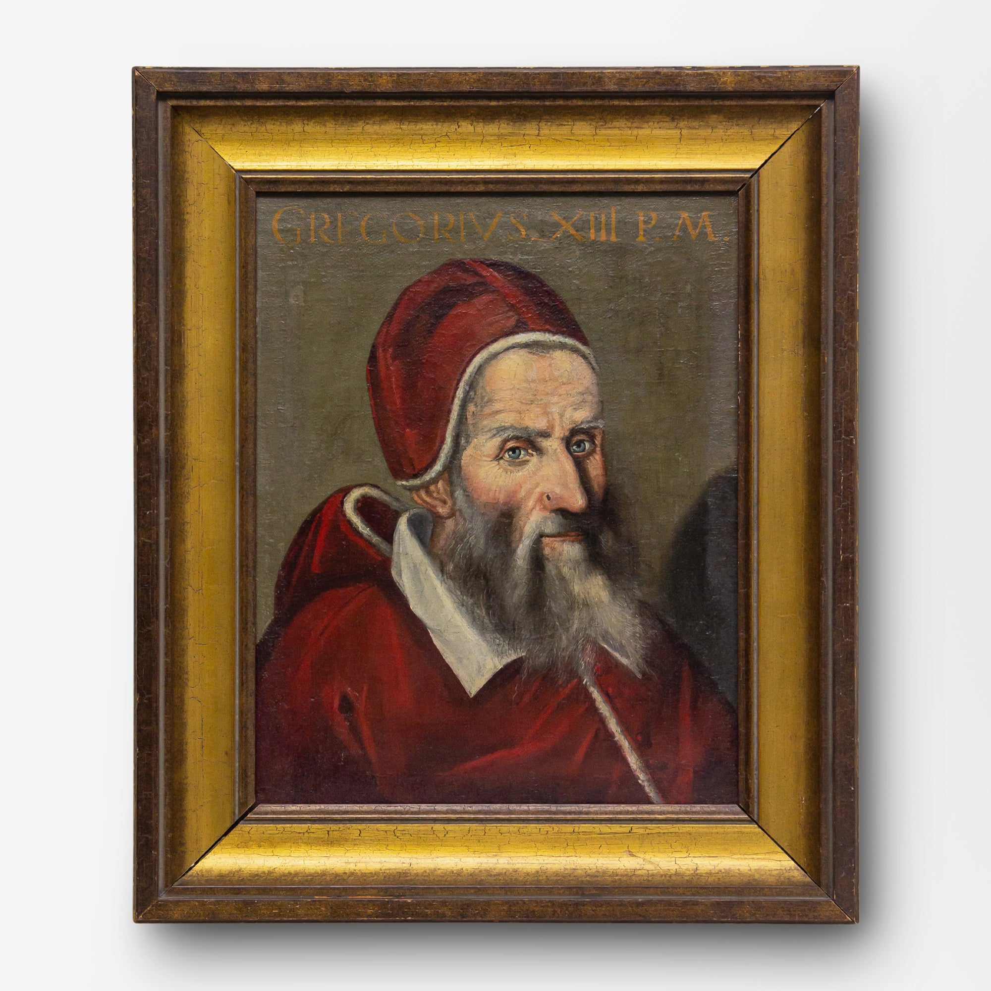 Italian Oil on Canvas Painting of Pope Gregory XIII