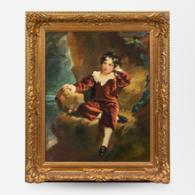 Load image into Gallery viewer, Oil on Canvas Reproduction of &#39;The Red Boy&#39; or &#39;Master Lambton&#39; by Sir Thomas Lawrence