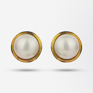 18kt Mabe Pearl Earrings by Cellino