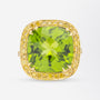 18kt Yellow Gold, Peridot, & Yellow Diamond Ring After 'Nardi' Design