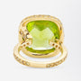 18kt Yellow Gold, Peridot, & Yellow Diamond Ring After 'Nardi' Design