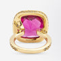 'Nardi' 18kt Yellow Gold, Rubellite Tourmaline, & Yellow Diamond Ring