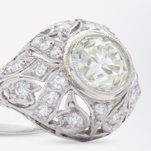Load image into Gallery viewer, Art Deco Platinum and Diamond Ring