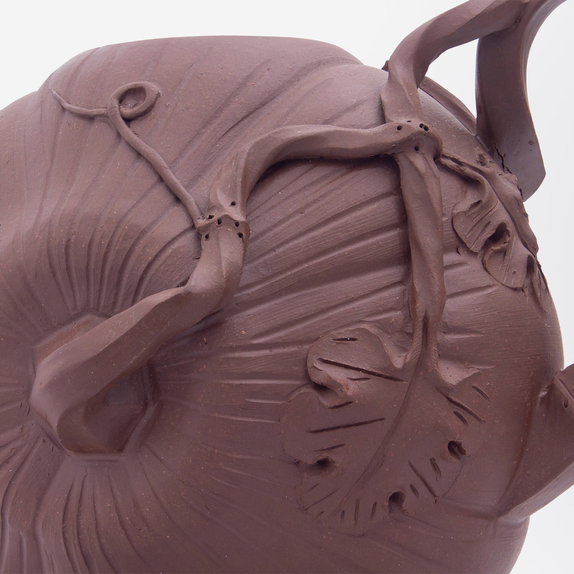 Chinese Yixing Clay Teapot in the Form of a Pumpkin