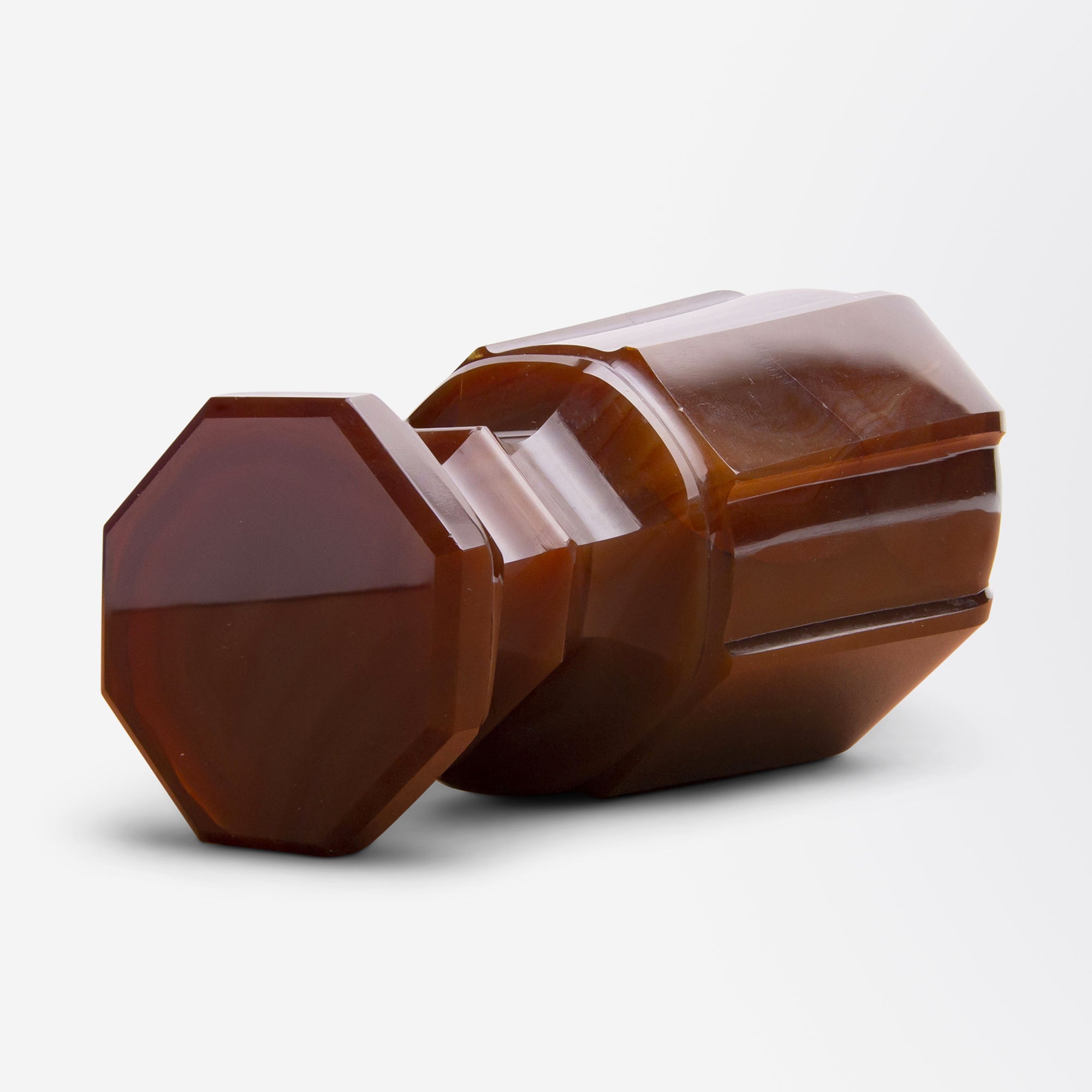 Large Victorian Carnelian Desk Seal With Blank Matrix