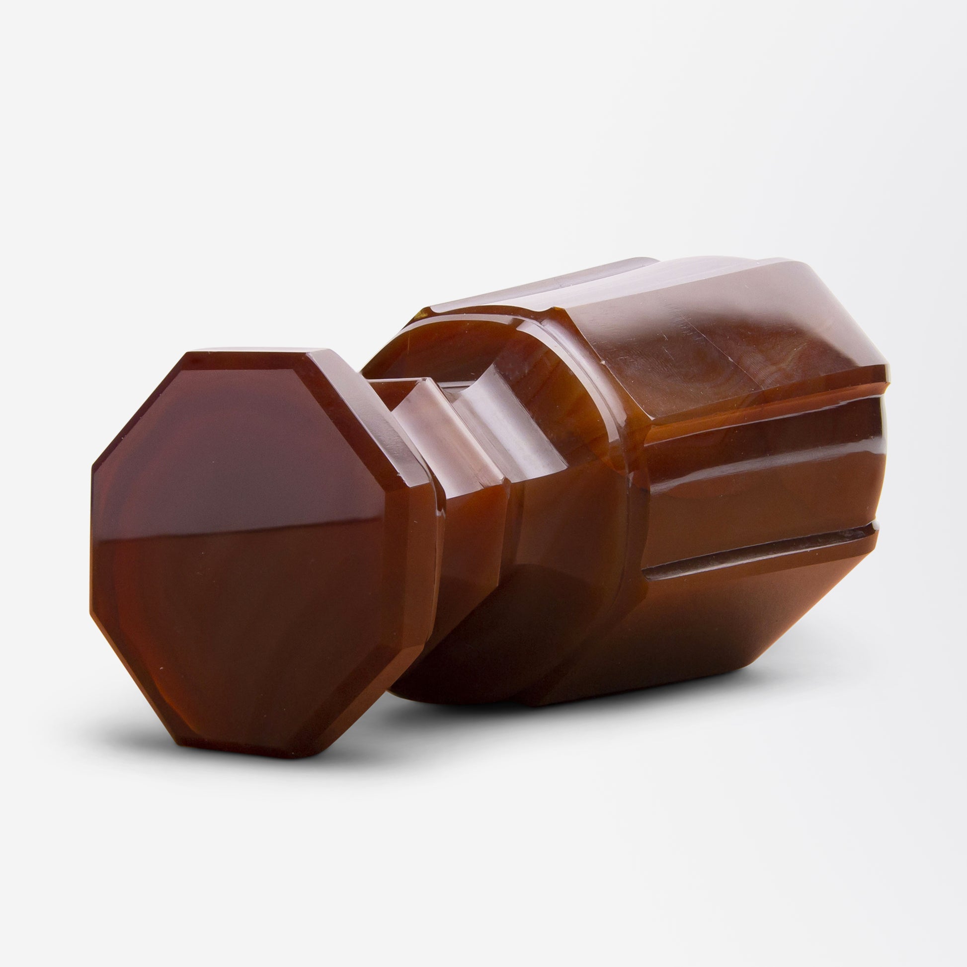 Large Victorian Carnelian Desk Seal With Blank Matrix