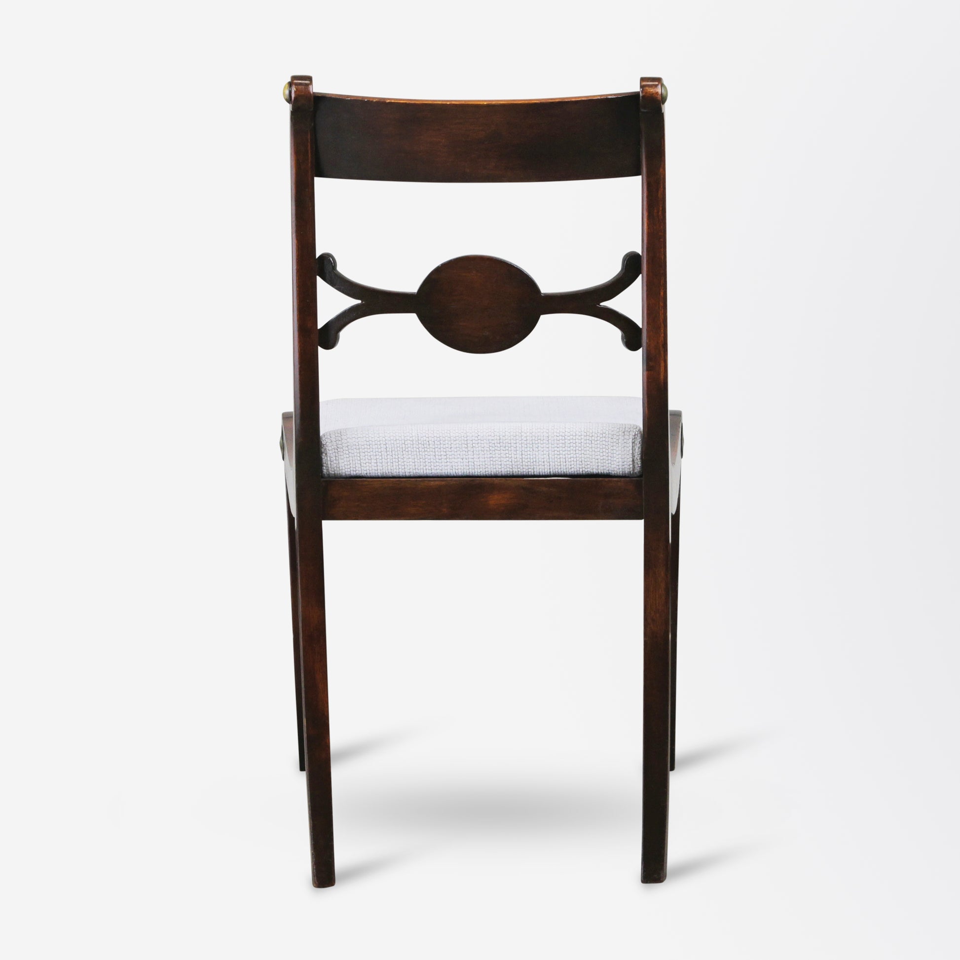 Set of 4 Regency Mahogany Chairs with Neoclassical Mounts