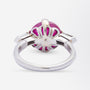 Platinum, Diamond & Unheated Burmese Ruby Ring