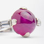 Platinum, Diamond & Unheated Burmese Ruby Ring
