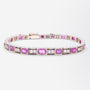 Art Deco, Burmese Ruby & White Sapphire Bracelet