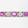Art Deco, Burmese Ruby & White Sapphire Bracelet