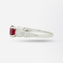 14kt White Gold, Burmese Ruby and Diamond Ring