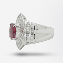 Load image into Gallery viewer, Impressive Platinum, Diamond, and GIA Certified Ruby Ring