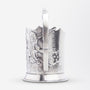 Early 20th Century Set of 4 Russian '.875' Purity Silver Tea Glass Holders