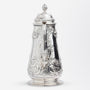 George III Era Sterling Silver Coffee Pot with Timber Handle