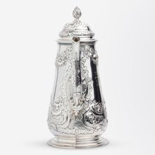 Load image into Gallery viewer, George III Era Sterling Silver Coffee Pot with Timber Handle