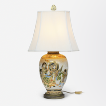 Load image into Gallery viewer, Vintage Satsuma Style Porcelain Lamp