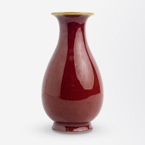 Chinese Sang De Boeuf Baluster Vase