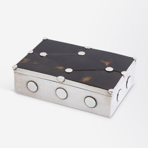 Mexican Modernist Sterling Silver & Tortoiseshell Box