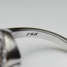 Load image into Gallery viewer, 14kt White Gold and Diamond Swirl Ring