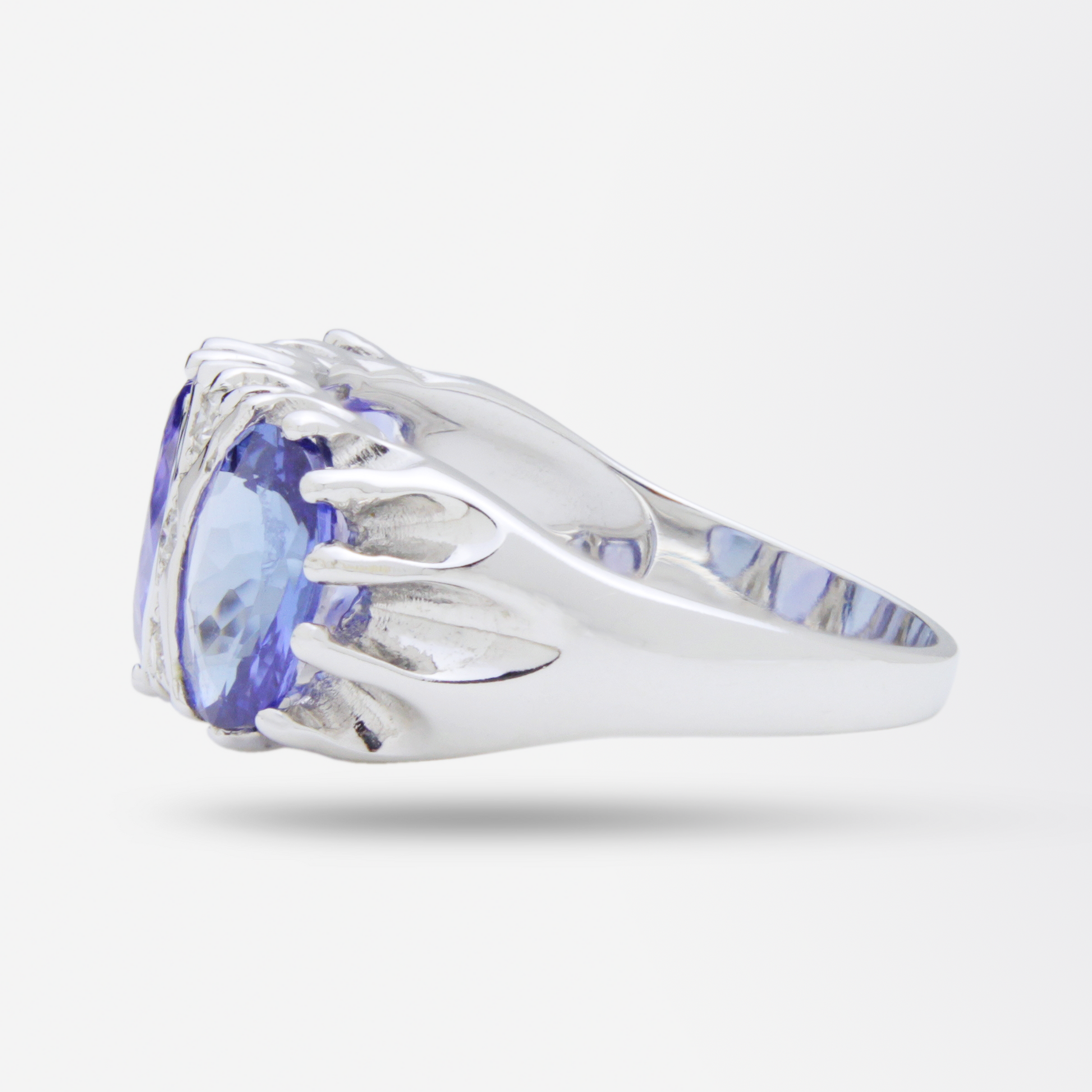 18kt White Gold, Tanzanite and Diamond Ring