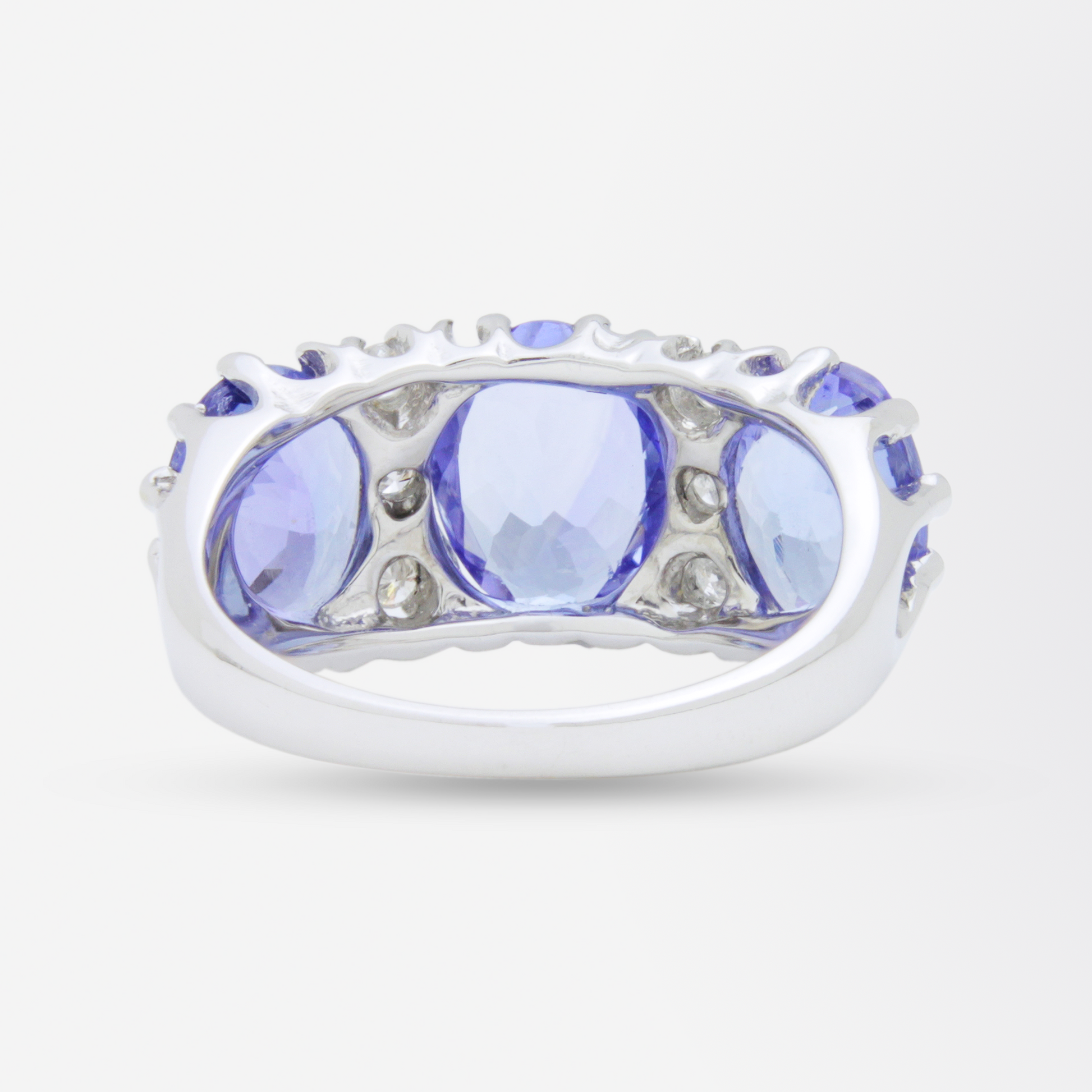 18kt White Gold, Tanzanite and Diamond Ring